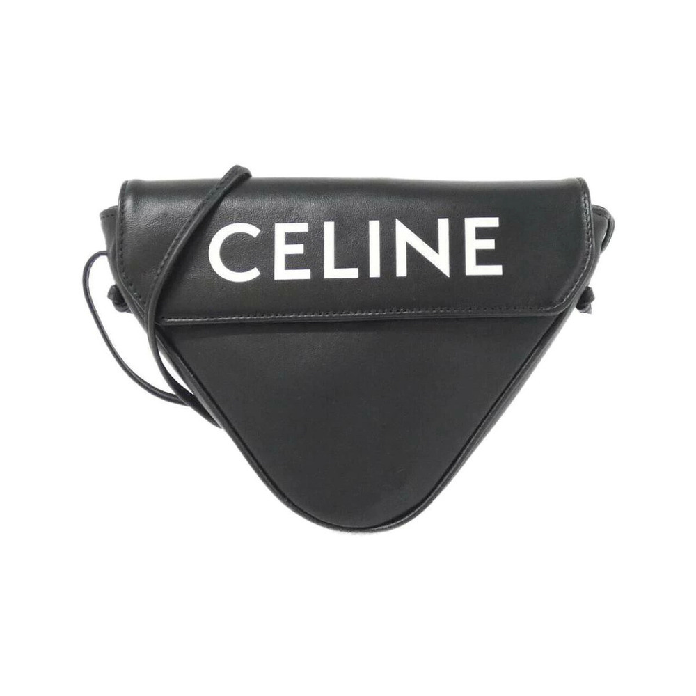 Celine Black Smooth Calfskin Triangle Bag